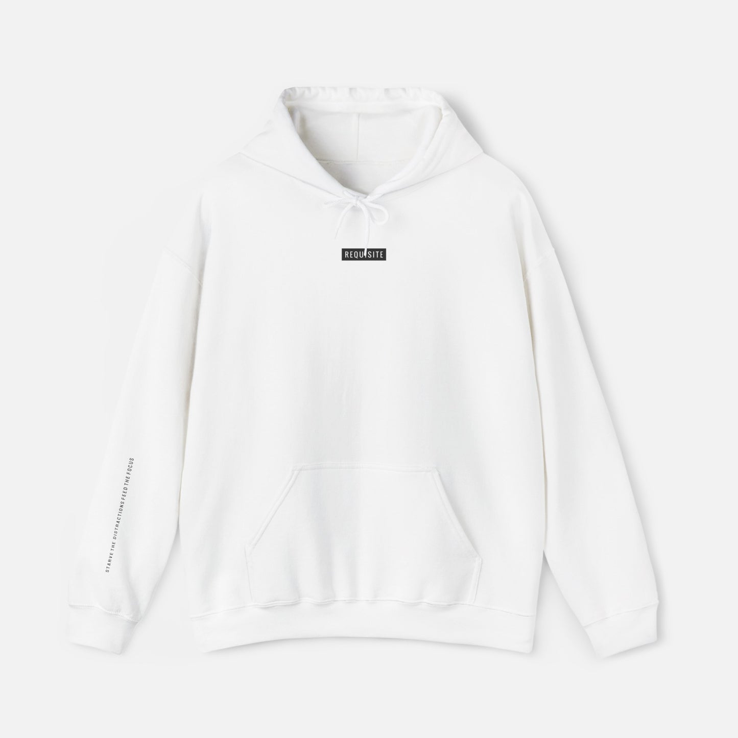 ‘STARVE THE DISTRACTIONS FEED THE FOCUS’ | Unisex Hoodie by Requisite.